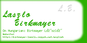 laszlo birkmayer business card